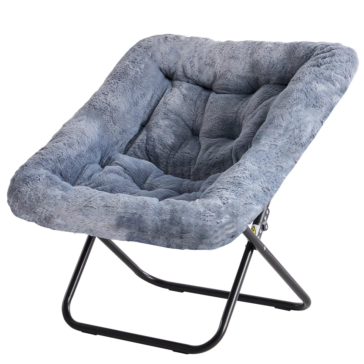 Silla platillo plegable de piel sintética de 28 pulgadas