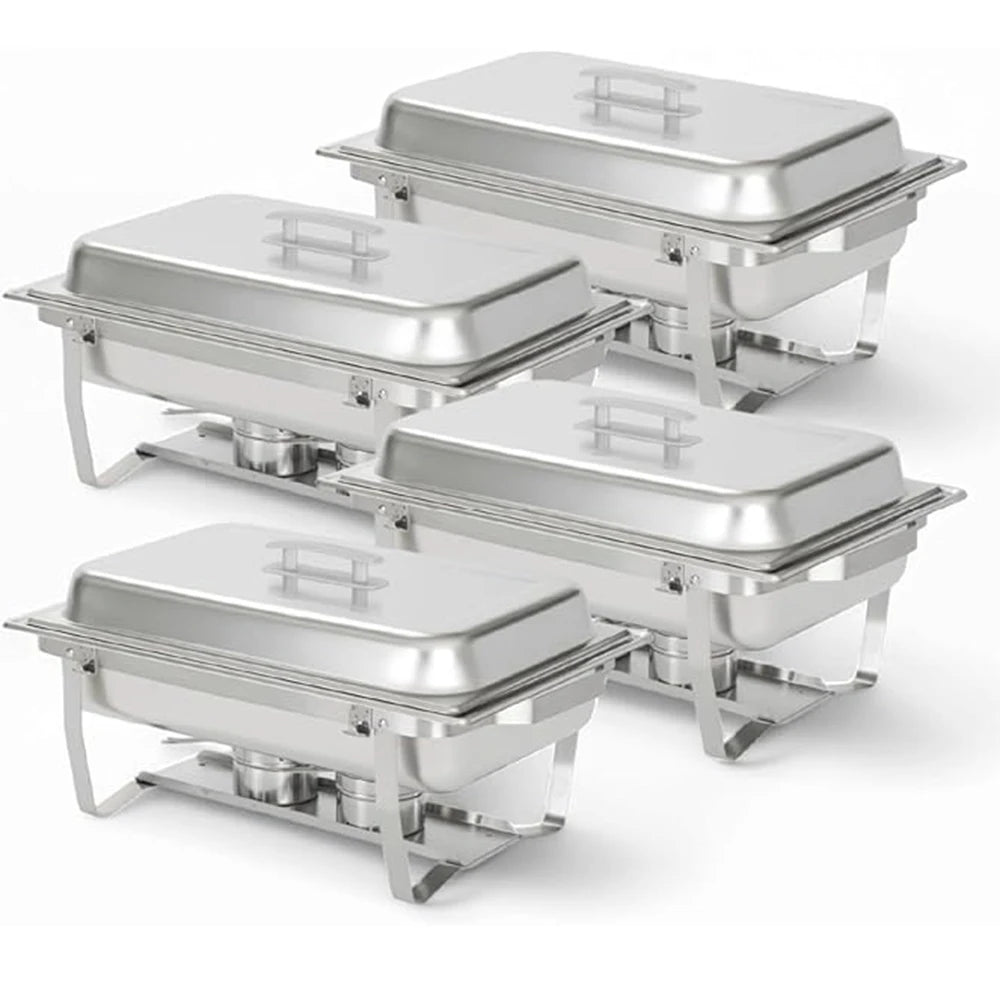 Ensemble de chauffe-plats en acier inoxydable de 8 quarts