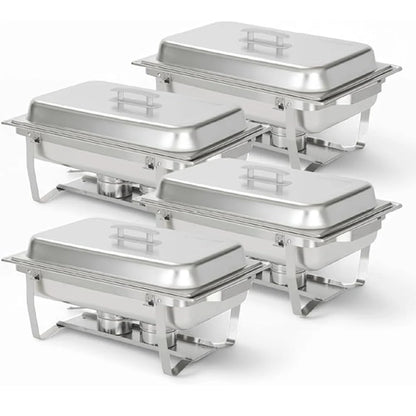 Ensemble de chauffe-plats en acier inoxydable de 8 quarts