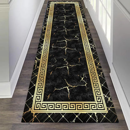 Alfombra pasillera geométrica antideslizante