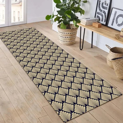 Alfombra pasillera geométrica antideslizante