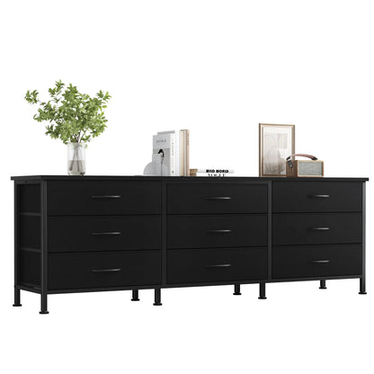 Mueble de TV de tela con 9 cajones