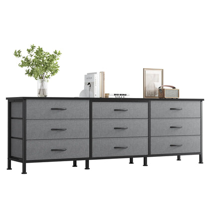 Mueble de TV de tela con 9 cajones