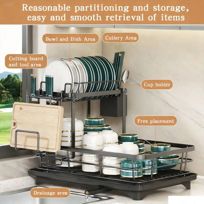 2-Tier Dish Drying Rack