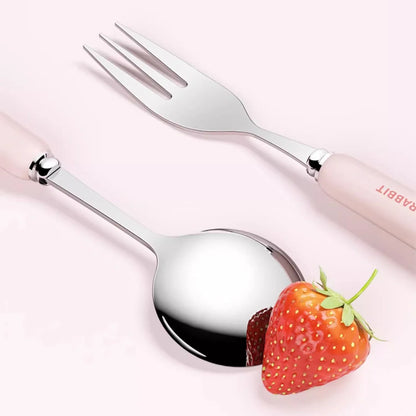 Juego de cubiertos portátiles de acero inoxidable con estuche