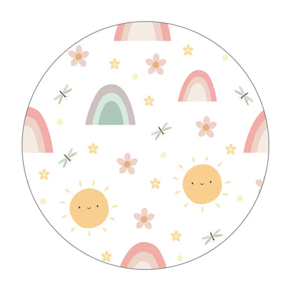 Alfombrilla redonda estampada