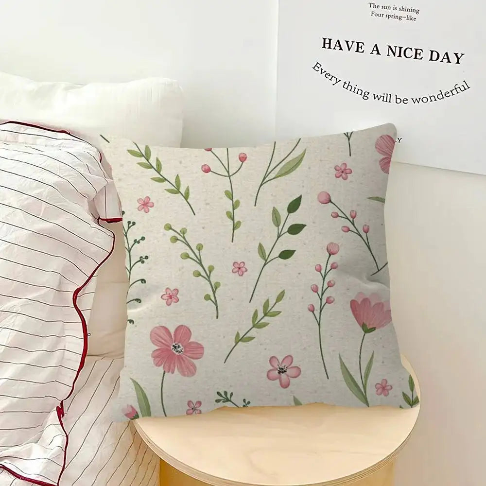 Floral Decorative Cushion Cover
