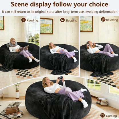 Fauteuil pouf en mousse à mémoire de forme