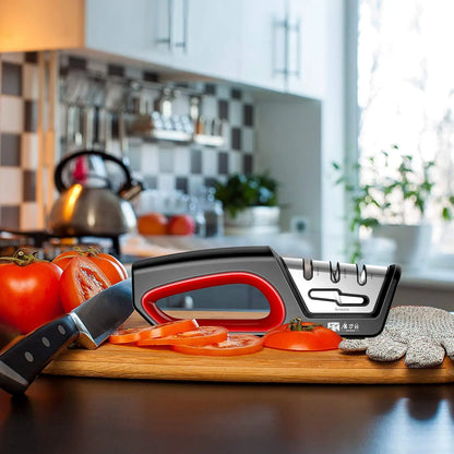 Afilador 4 en 1 para cuchillos y tijeras de cocina