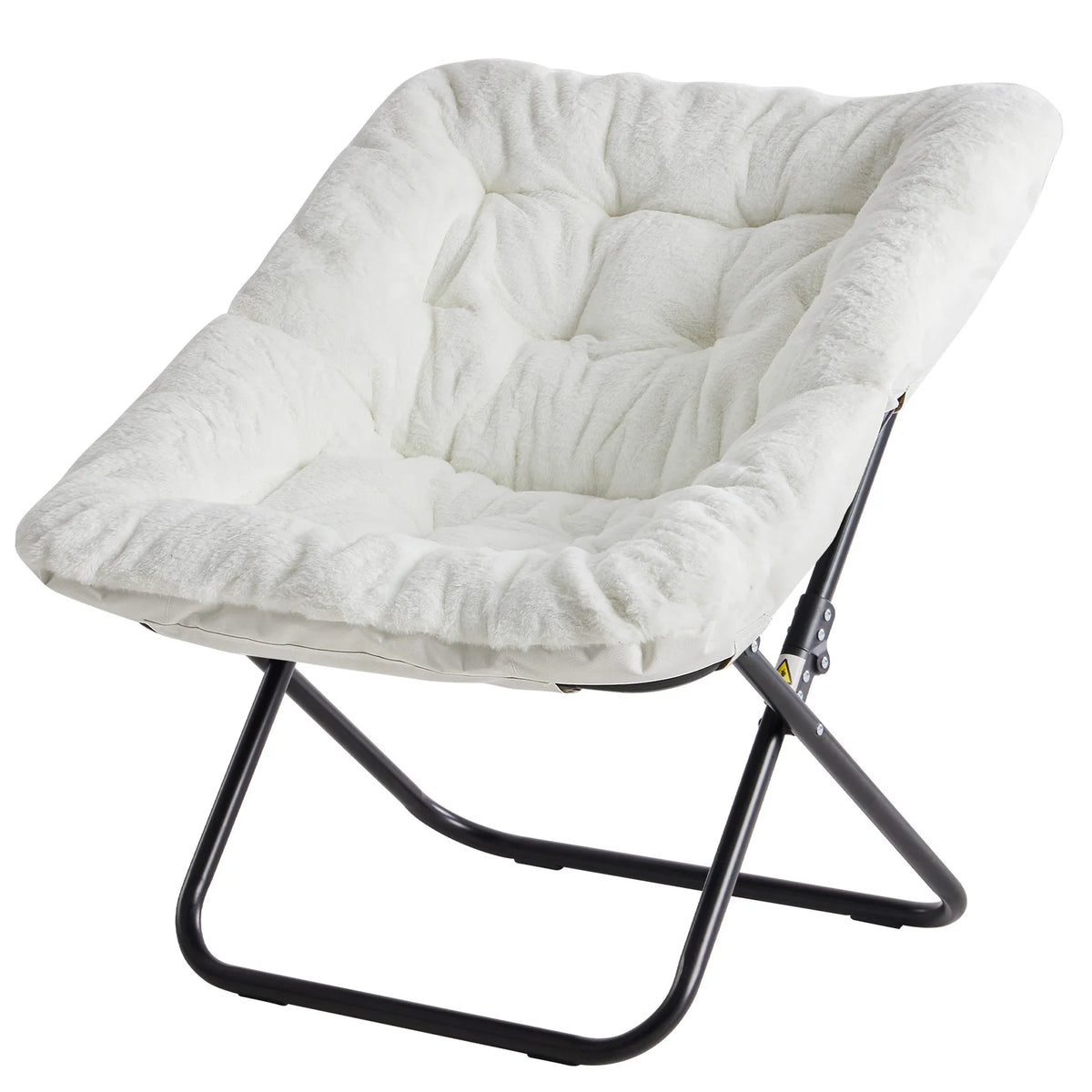 Silla platillo plegable de piel sintética de 28 pulgadas