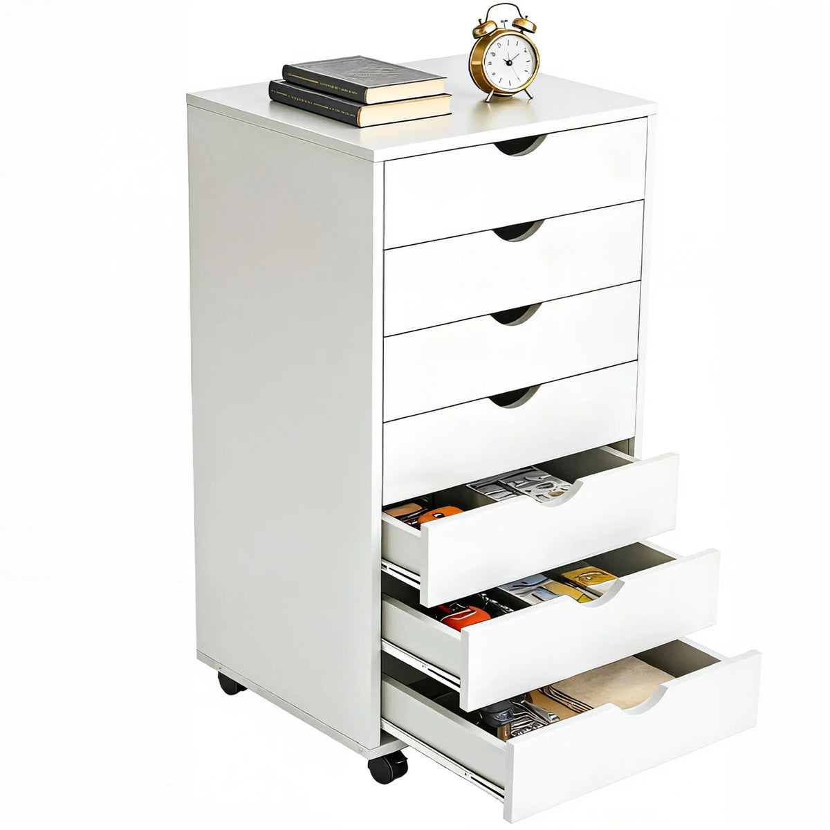 Meuble de rangement en bois à 7 tiroirs
