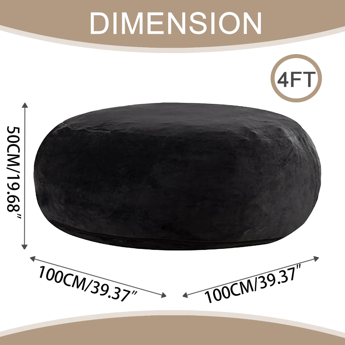 Fauteuil pouf en mousse à mémoire de forme