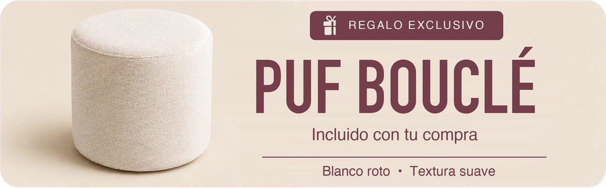 Florvya Liora Bouclé Pouf gift banner — ES